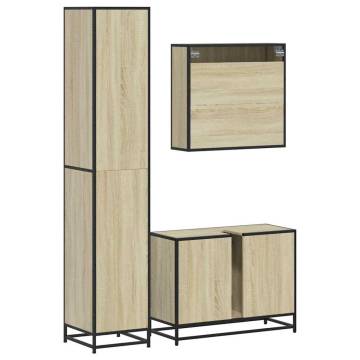 4 Piece Bathroom Furniture Set - Sonoma Oak | HipoMarket