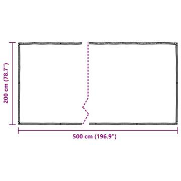 Clear Tarpaulin with Eyelets 2x5m - Durable & Water-Resistant