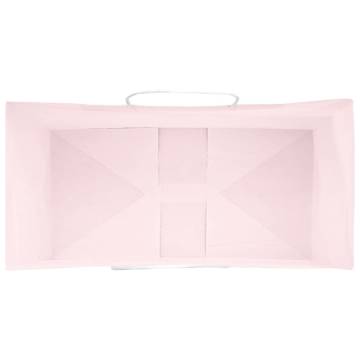 Pink Paper Bags with Handles - 250 pcs (21x11x31 cm)