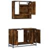 2 Piece Bathroom Furniture Set | Smoked Oak Engineered Wood