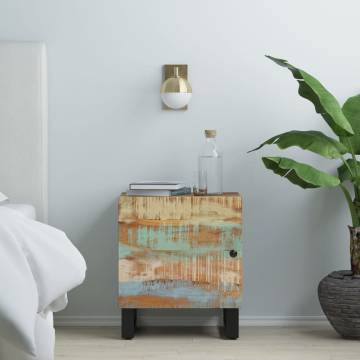 Industrial Solid Wood Bedside Cabinets - Set of 2 | HipoMarket