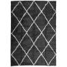 Shaggy Rug High Pile Black & Cream 120x170 cm for Modern Homes