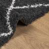 Shaggy Rug High Pile Black & Cream 120x170 cm for Modern Homes