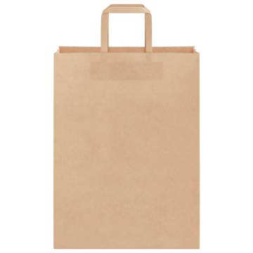 Brown Paper Bags 250 pcs with Handles | Eco-Friendly Packaging