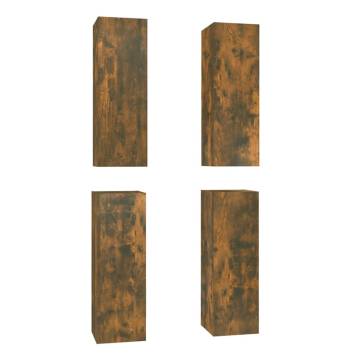 Stylish Smoked Oak TV Cabinets - 4 pcs | Hipomarket UK