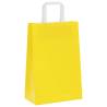 Yellow Paper Bags with Handles - 50 Pcs - Eco-Friendly