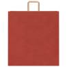 Red Paper Bags with Handles - 250 pcs | Sustainable & Durable