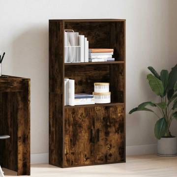 Bookcase Smoked Oak 60x24x120 cm | Stylish Engineered Wood Storage