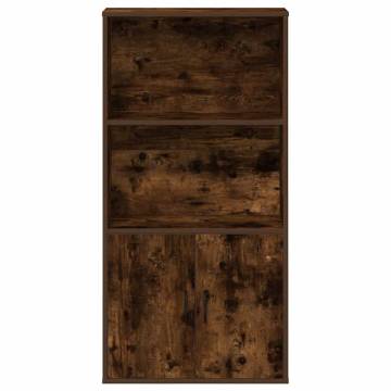 Bookcase Smoked Oak 60x24x120 cm | Stylish Engineered Wood Storage