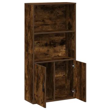 Bookcase Smoked Oak 60x24x120 cm | Stylish Engineered Wood Storage