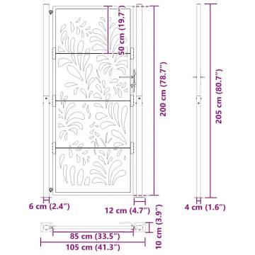 Garden Gate 105x205 cm - Weathering Steel Wave Design