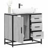  Bathroom Sink Cabinet Grey Sonoma 65x33x60 cm Engineered Wood Colour grey sonoma Number of 1 