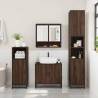 Brown Oak Bathroom Mirror Cabinet - 65x20x60 cm | HipoMarket