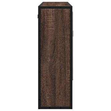 Brown Oak Bathroom Mirror Cabinet - 65x20x60 cm | HipoMarket