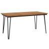 Garden Table with Hairpin Legs - Solid Acacia Wood 160x80 cm