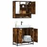 2 Piece Bathroom Furniture Set in Smoked Oak - Stylish & Durable