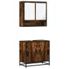 2 Piece Bathroom Furniture Set in Smoked Oak - Stylish & Durable