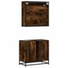 2 Piece Bathroom Furniture Set in Smoked Oak - Stylish & Durable