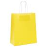 Sustainable Yellow Paper Bags with Handles - 250 pcs