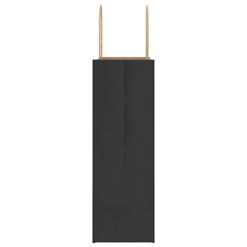 Black Paper Bags with Handles - 50 pcs | Durable & Recyclable