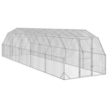 Durable Chicken Run 2.5x10m Galvanised Steel | Hipomarket