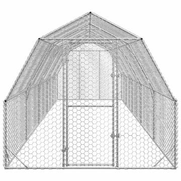 Durable Chicken Run 2.5x10m Galvanised Steel | Hipomarket