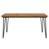 Garden Table with Hairpin Legs - Solid Acacia Wood 160x80 cm