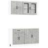 4 Piece Kitchen Cabinet Set - Kalmar Concrete Grey