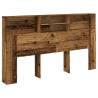 Stylish Old Wood Headboard Cabinet | 180x19x103.5 cm