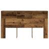 Stylish Old Wood Headboard Cabinet | 180x19x103.5 cm