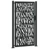 Garden Gate Black 105x180 cm Steel Trace Design - HipoMarket