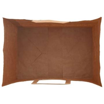 Eco-Friendly Green Paper Bags with Handles - 250 Pcs