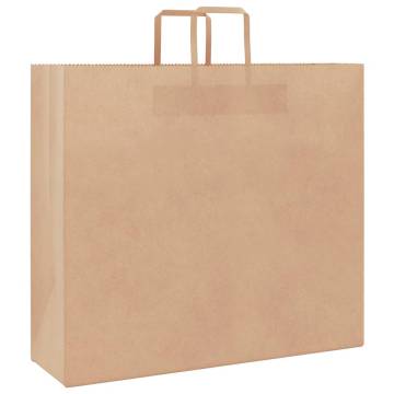 Brown Paper Bags with Handles – 250 Pcs | Eco-Friendly Choice