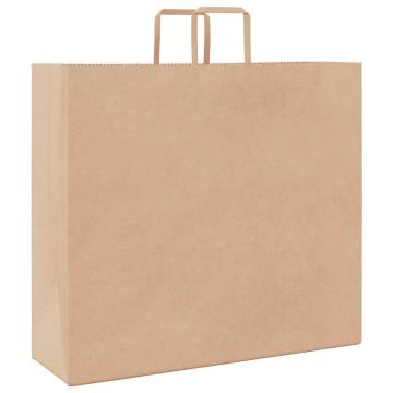 Brown Paper Bags with Handles – 250 Pcs | Eco-Friendly Choice