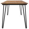 Garden Table with Hairpin Legs - Solid Acacia Wood 160x80 cm