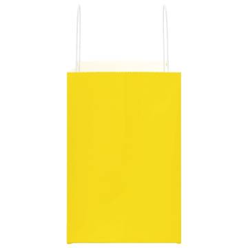 Paper Bags 250 pcs with Handles Yellow - Eco-Friendly & Durable