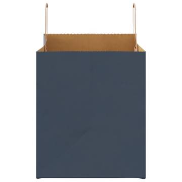 250 Blue Paper Bags with Handles - Eco-Friendly & Durable