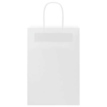 Paper Bags with Handles - 250 pcs White | HipoMarket