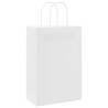 Paper Bags with Handles - 250 pcs White | HipoMarket