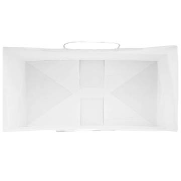 Paper Bags with Handles - 250 pcs White | HipoMarket