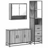 3 Piece Bathroom Furniture Set - Grey Sonoma Engineered Wood