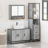 3 Piece Bathroom Furniture Set - Grey Sonoma Engineered Wood