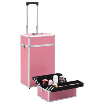 Aluminium Pink Make-up Trolley - Stylish & Practical Storage