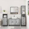 3 Piece Bathroom Furniture Set - Grey Sonoma Engineered Wood