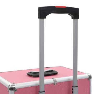 Aluminium Pink Make-up Trolley - Stylish & Practical Storage