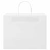 White Paper Bags with Handles - 50 pcs | 32x22x24 cm | Eco-Friendly