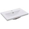 High Gloss Grey Sink Cabinet with Built-in Basin | HipoMarket