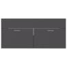 Sink Cabinet with Built-in Basin - Grey Engineered Wood