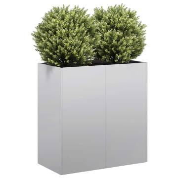 Stylish Galvanised Steel Planter - 80x40x80 cm for Gardens