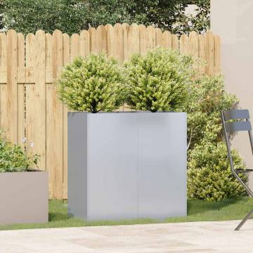 Stylish Galvanised Steel Planter - 80x40x80 cm for Gardens